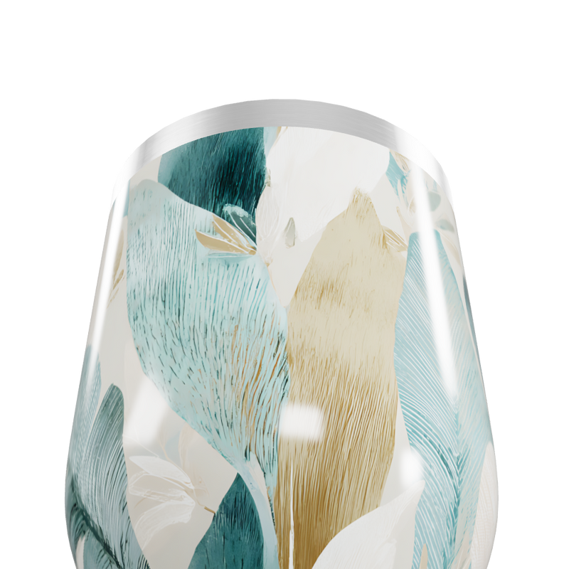 Copo Térmico Slim - Folhas Coloridas Inox