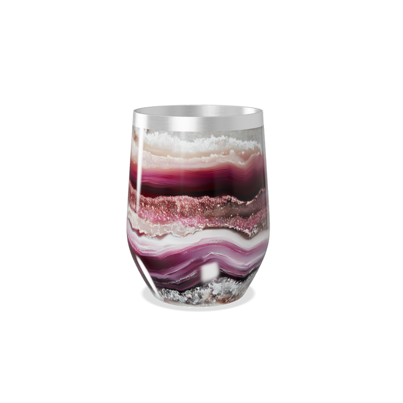 Copo Térmico Slim - Estampa Geométrica Roxa