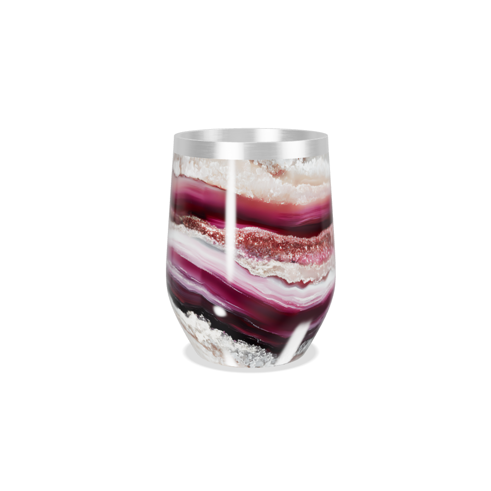 Copo Térmico Slim - Estampa Geométrica Roxa