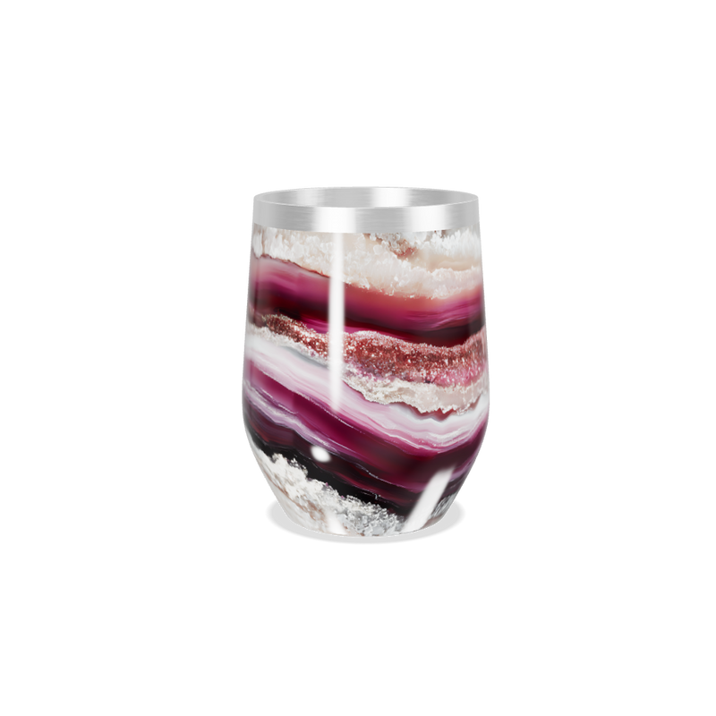 Copo Térmico Slim - Estampa Geométrica Roxa