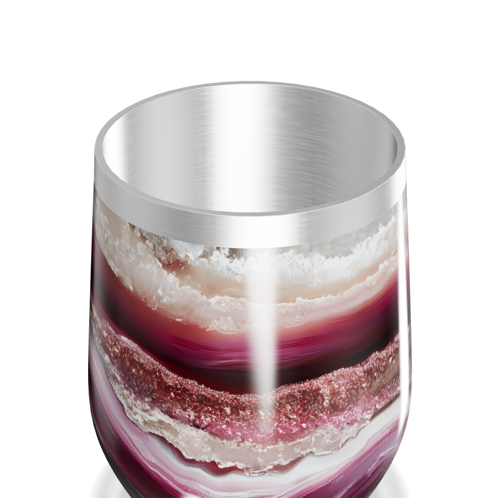 Copo Térmico Slim - Estampa Geométrica Roxa