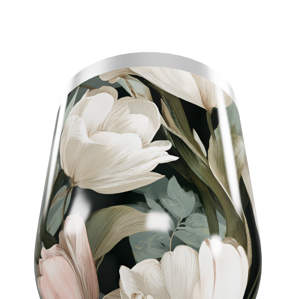 Copo Térmico Slim - Floral Aço Inox