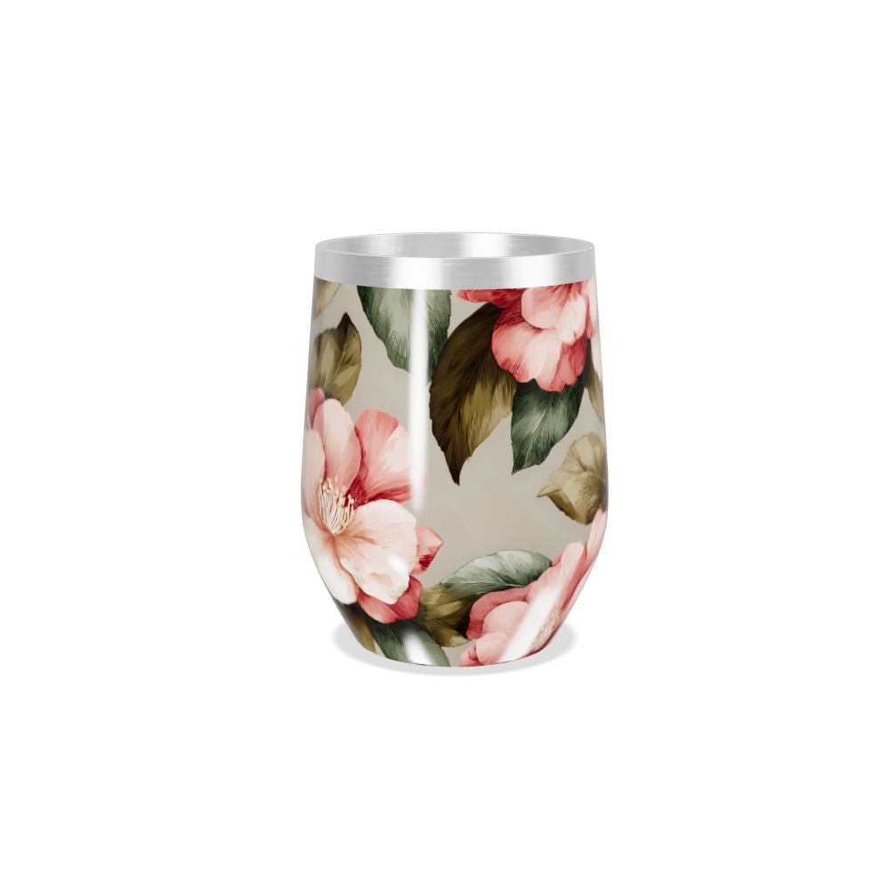 Copo Térmico Slim - Floral em Aço Inox