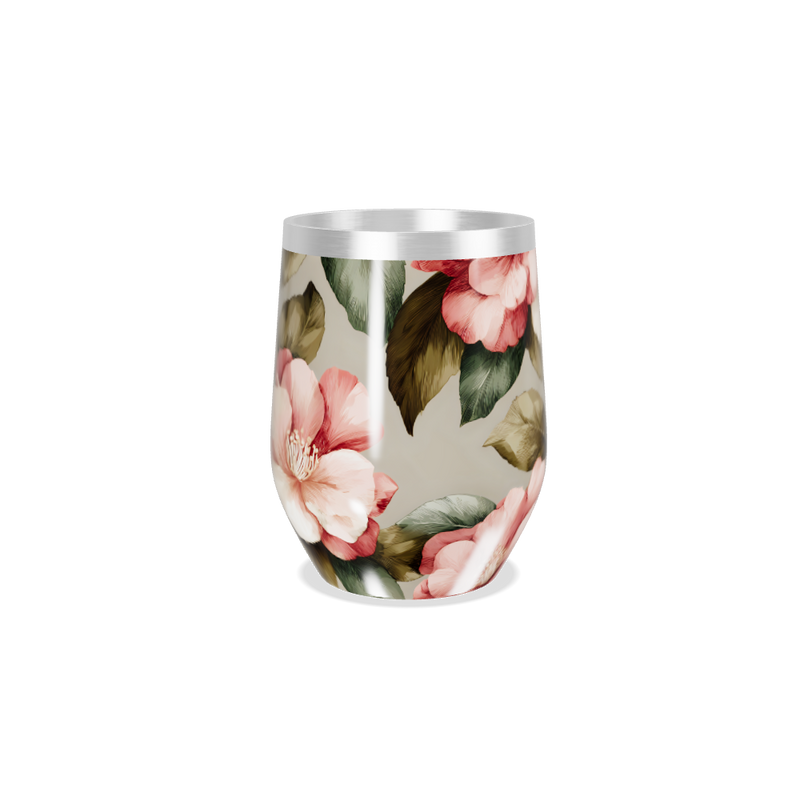 Copo Térmico Slim - Floral em Aço Inox