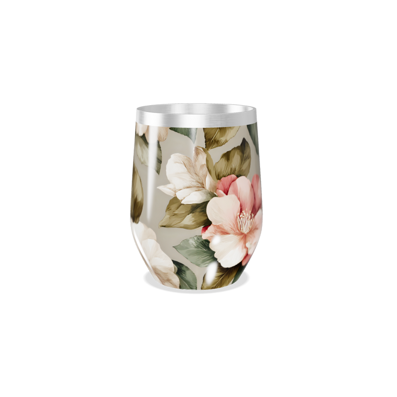 Copo Térmico Slim - Floral em Aço Inox