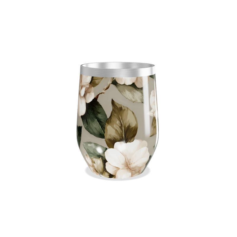 Copo Térmico Slim - Floral em Aço Inox