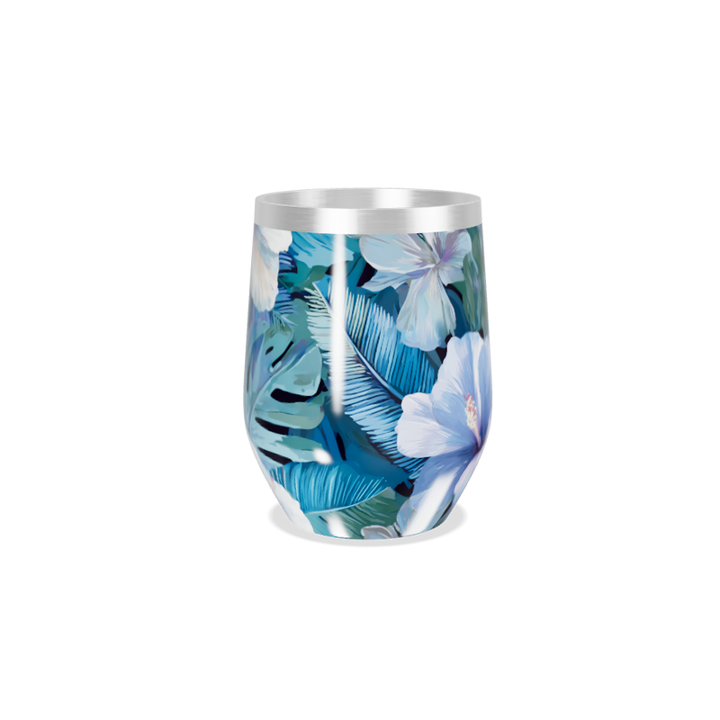 Copo Térmico Slim - Floral Azul