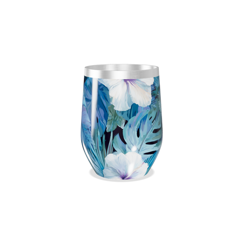 Copo Térmico Slim - Floral Azul