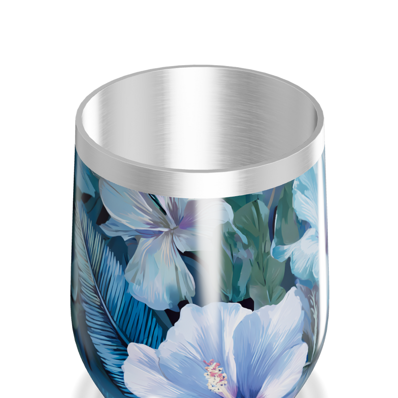 Copo Térmico Slim - Floral Azul