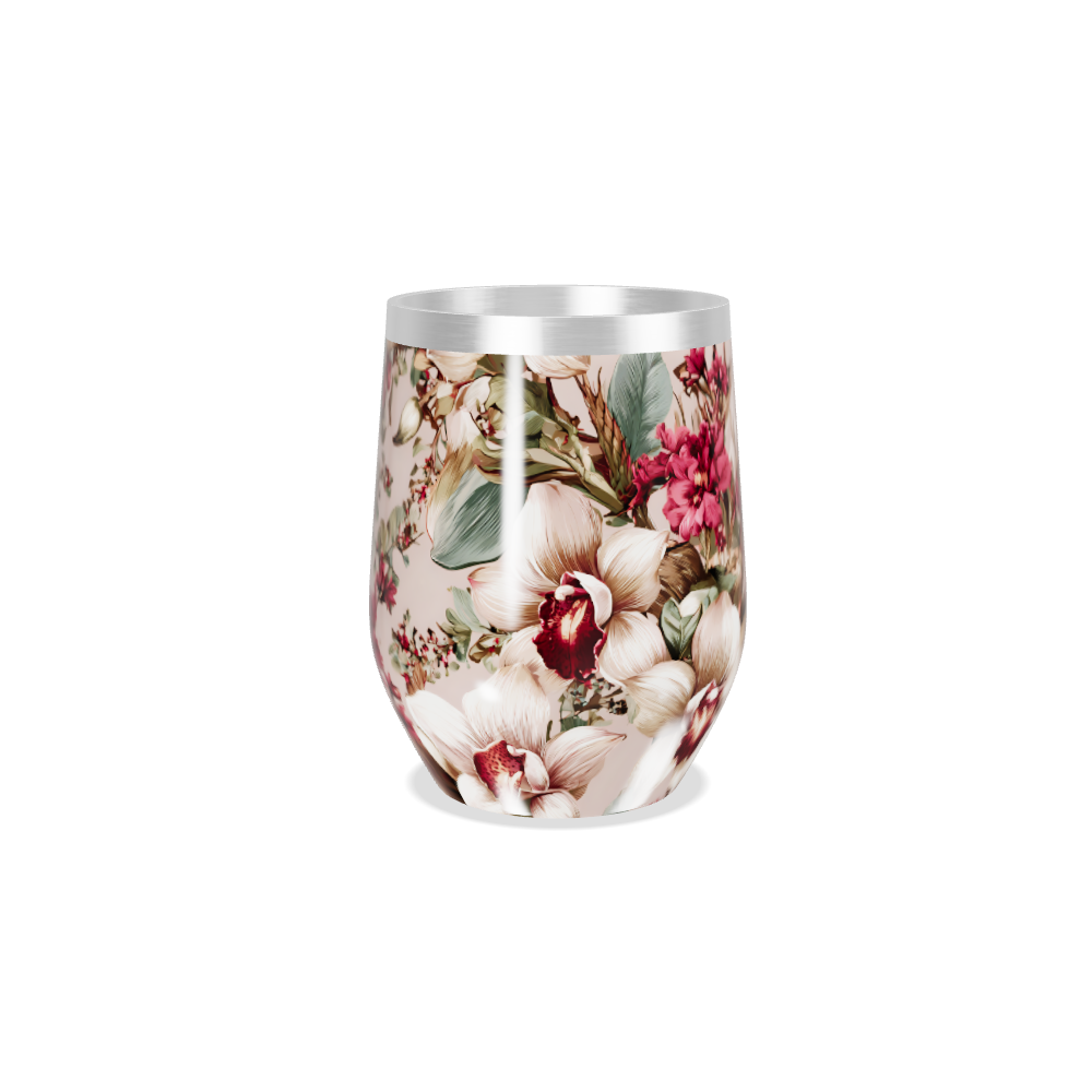 Copo Térmico Slim - Floral Aço Inox