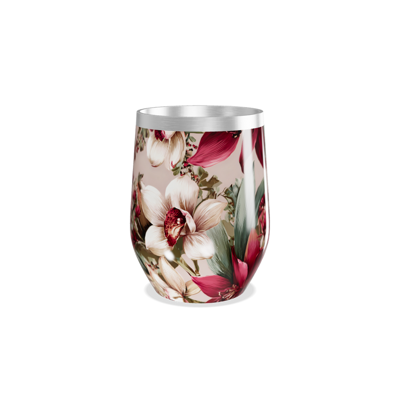 Copo Térmico Slim - Floral Aço Inox