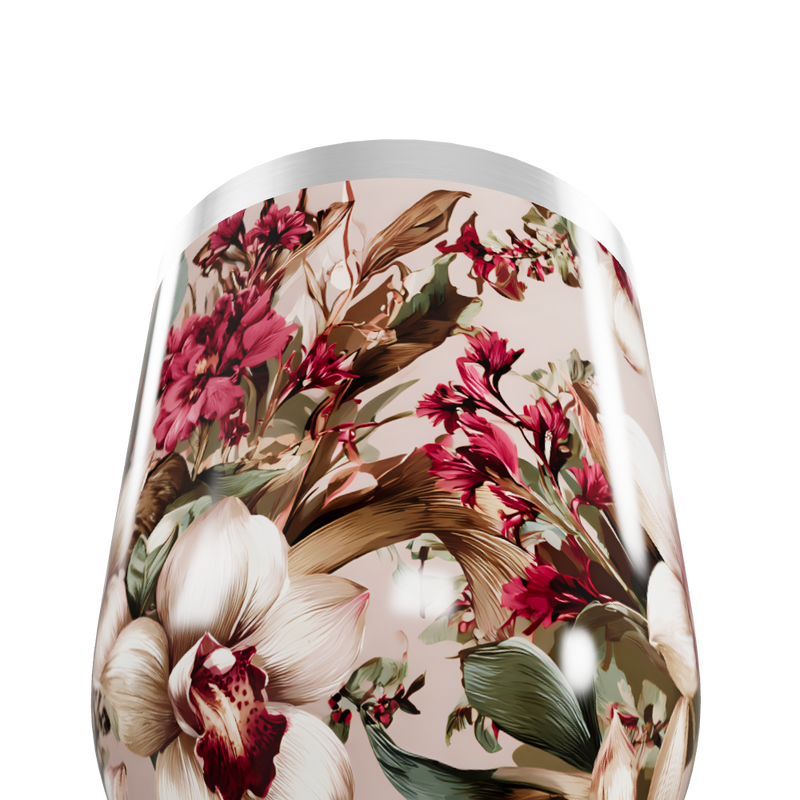 Copo Térmico Slim - Floral Aço Inox