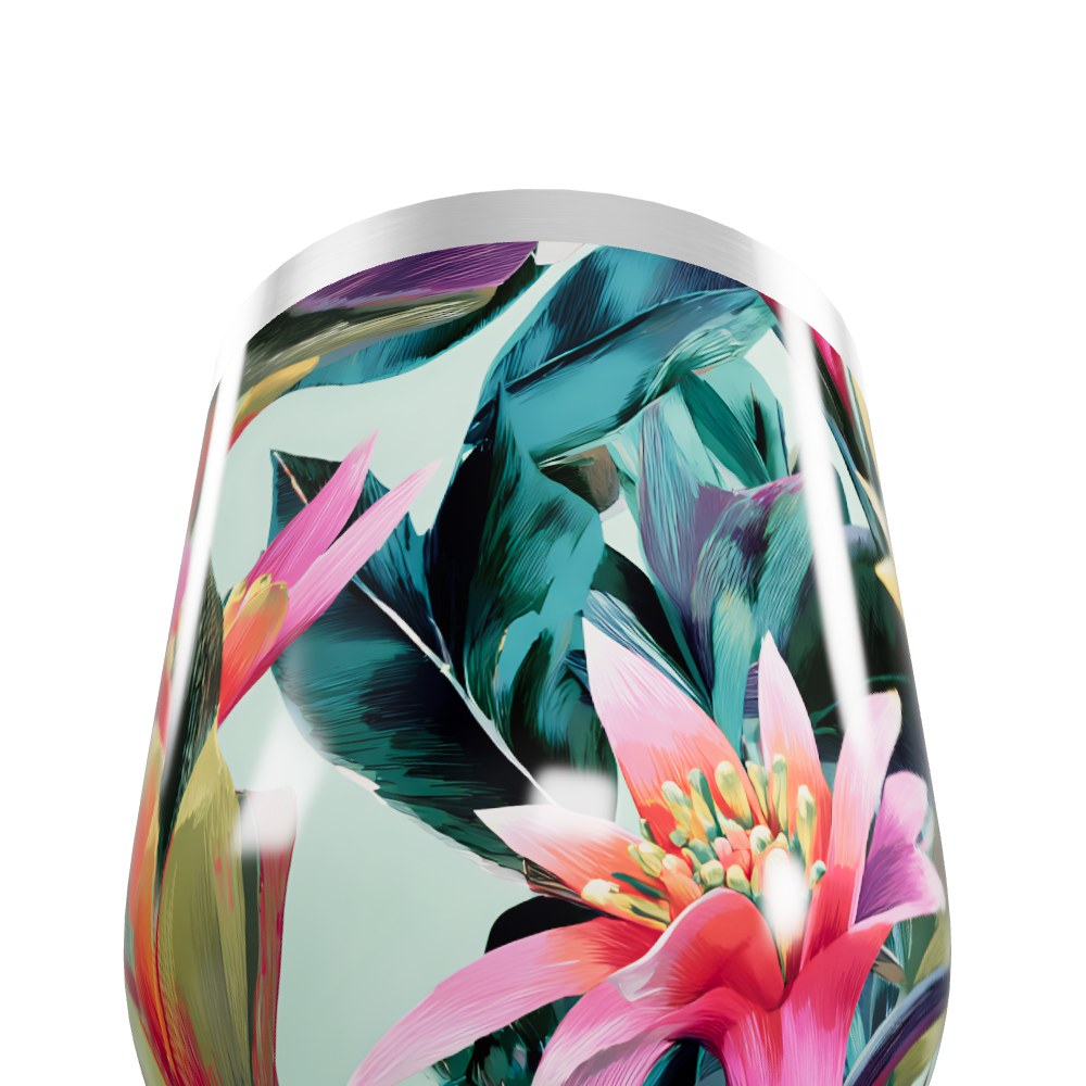 Copo Térmico Slim - Estampa Floral Aço Inox