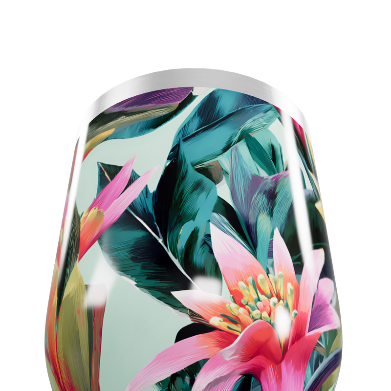 Copo Térmico Slim - Estampa Floral Aço Inox