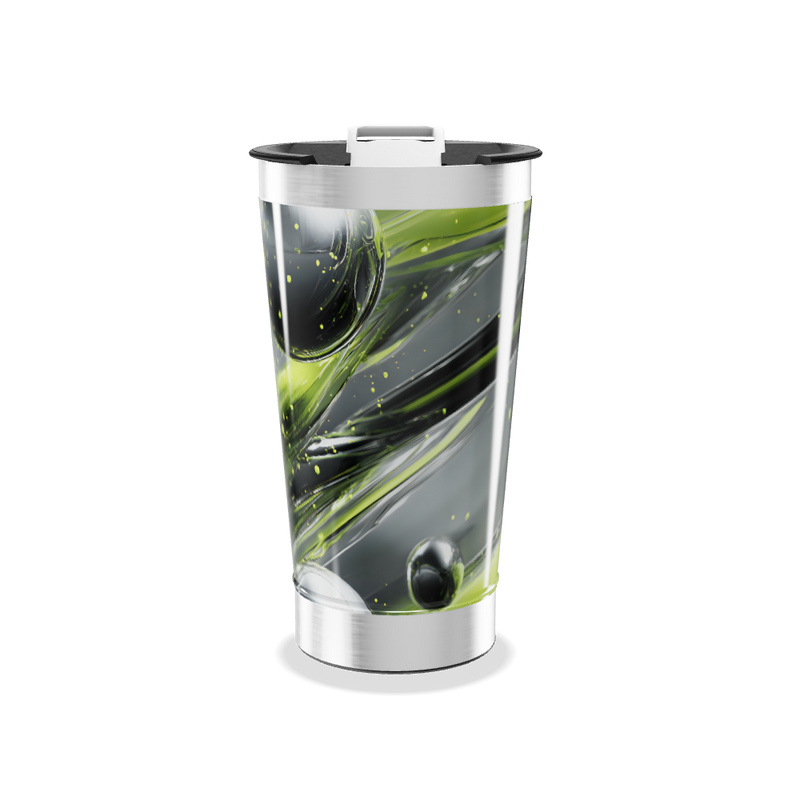 Copo Térmico - Verde e Preto Aço Inox