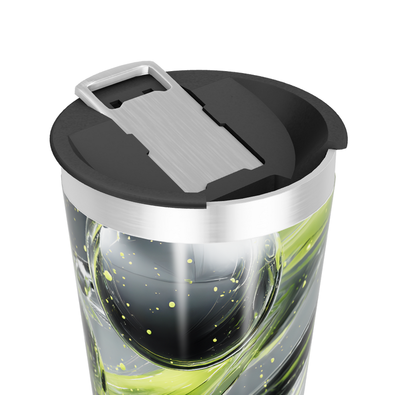 Copo Térmico - Verde e Preto Aço Inox