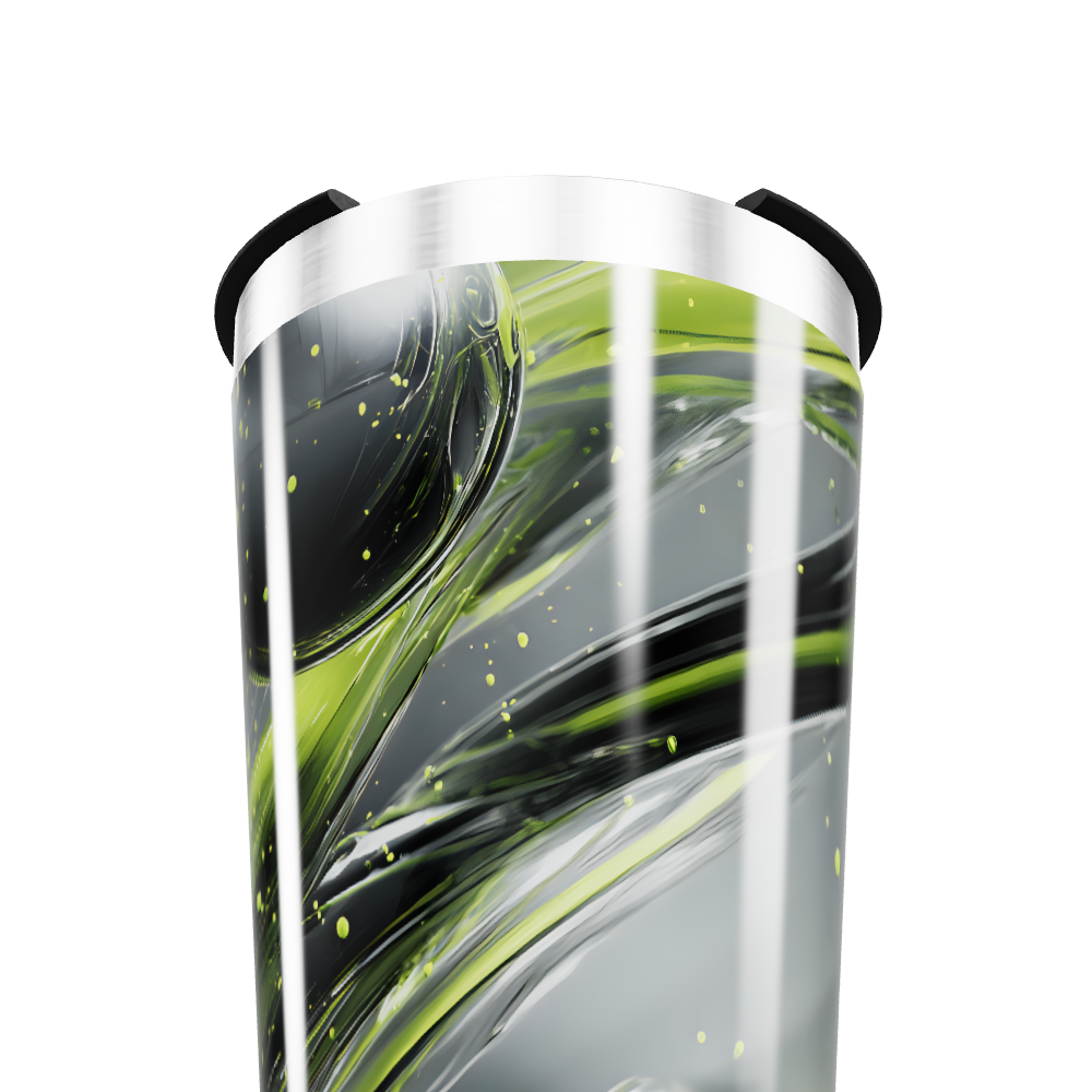 Copo Térmico - Verde e Preto Aço Inox