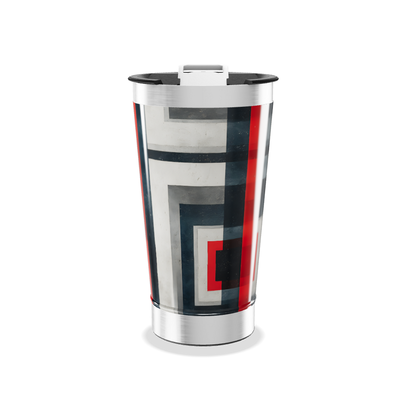 Copo Térmico - Design Geométrico Colorido