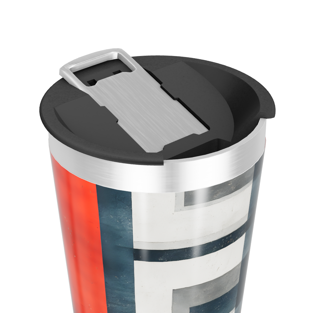 Copo Térmico - Design Geométrico Colorido