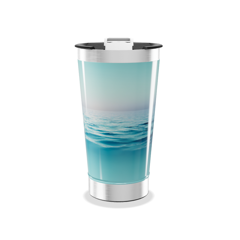 Copo Térmico - Oceano Azul Inox