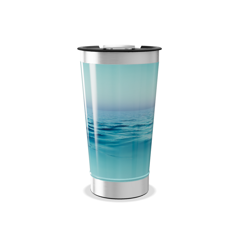 Copo Térmico - Oceano Azul Inox