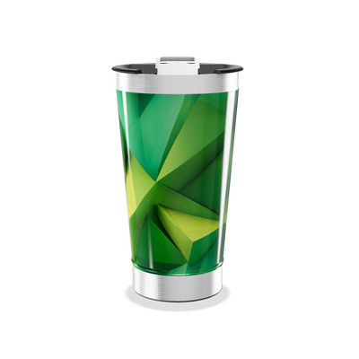 Copo Térmico - Verde Geométrico Aço Inox