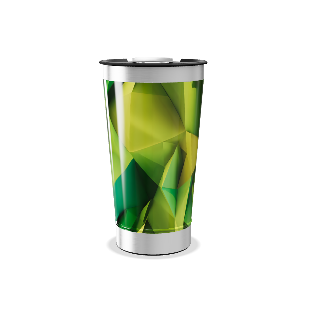 Copo Térmico - Verde Geométrico Aço Inox