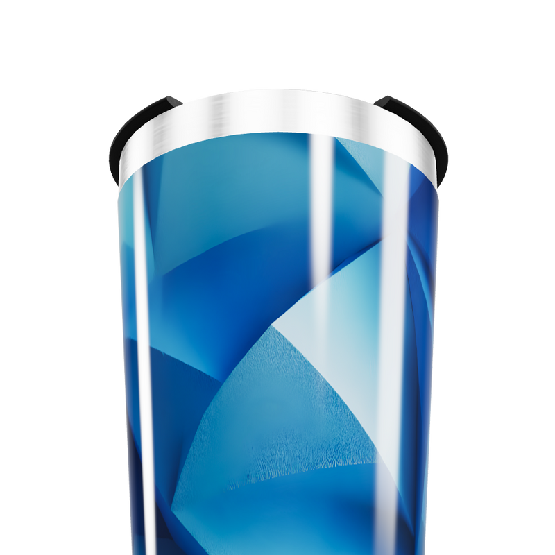 Copo Térmico - Azul Geométrico Aço Inox