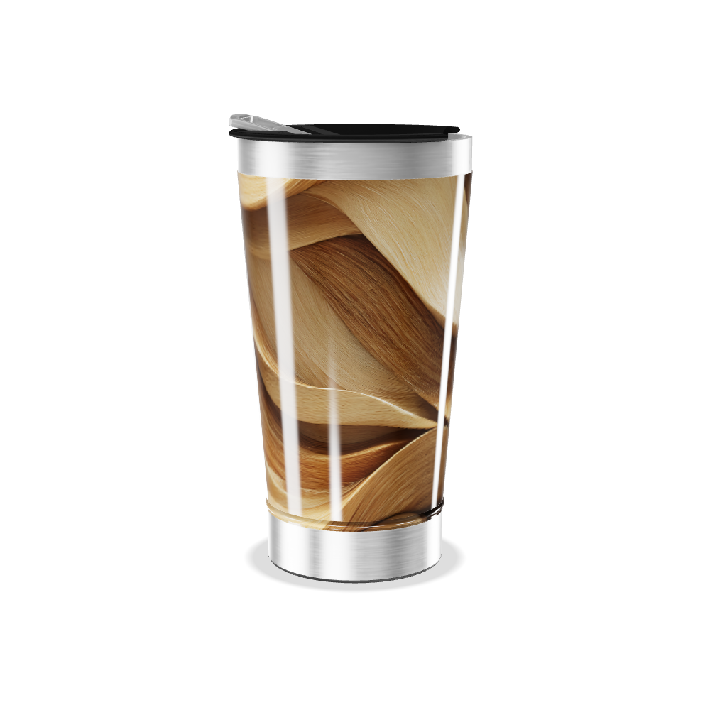 Copo Térmico - Estampa Madeira aço inox