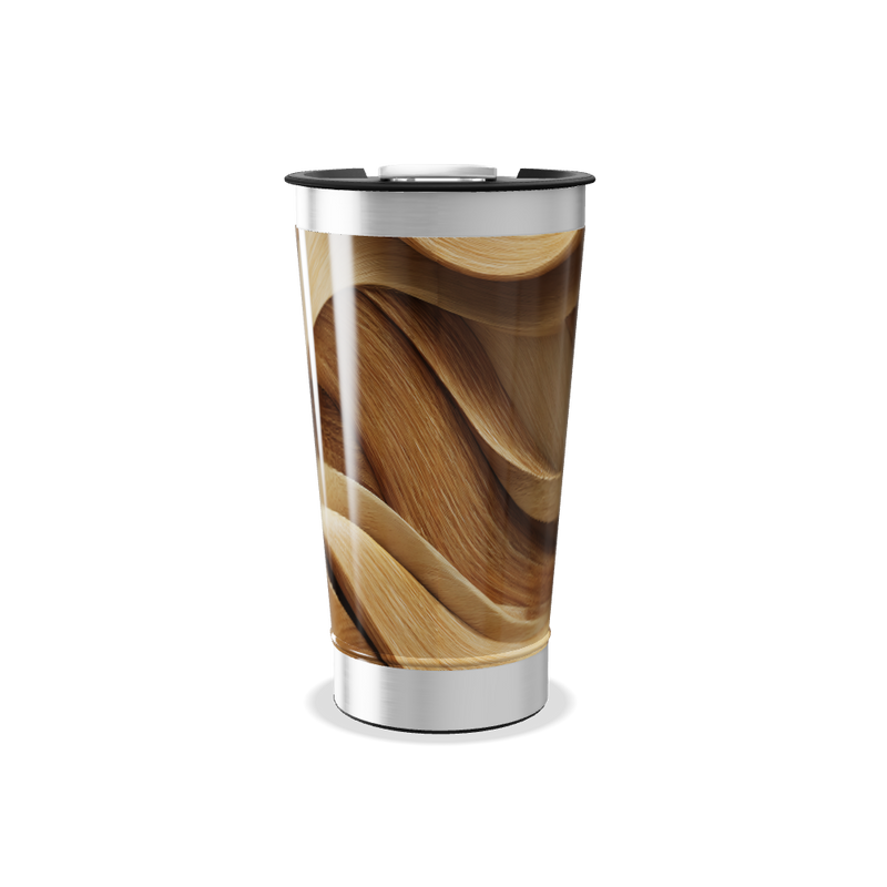 Copo Térmico - Estampa Madeira aço inox