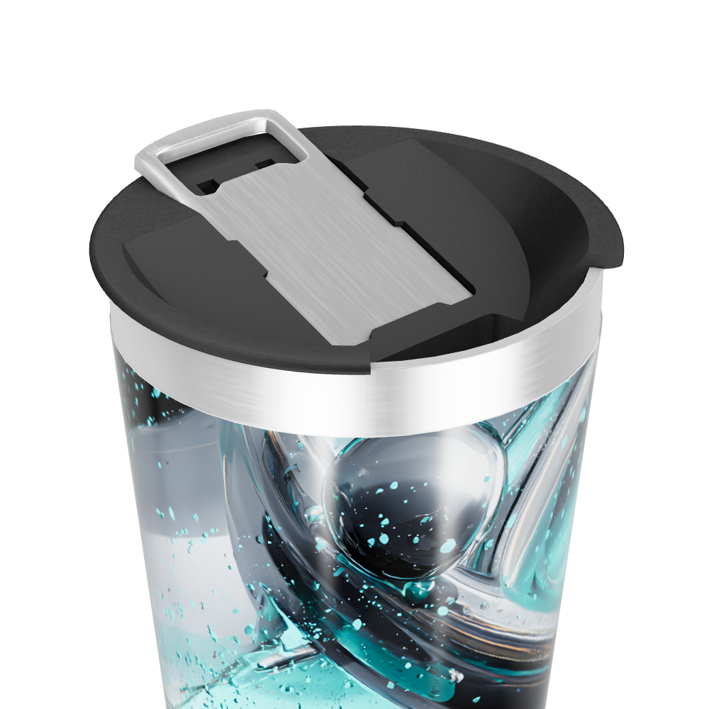 Copo Térmico - Estampa Azul Abstrata