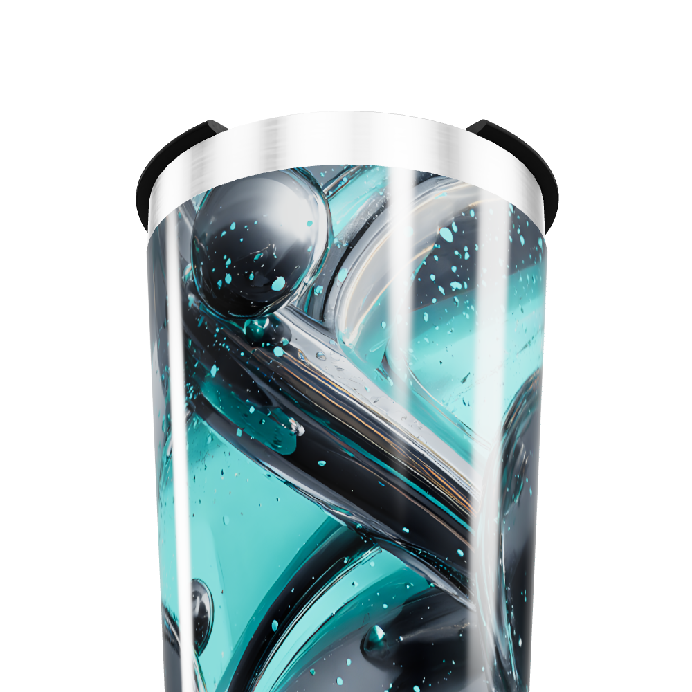 Copo Térmico - Estampa Azul Abstrata