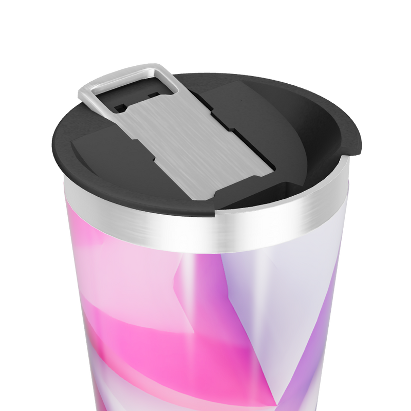 Copo Térmico - Geométrico Rosa e Roxo