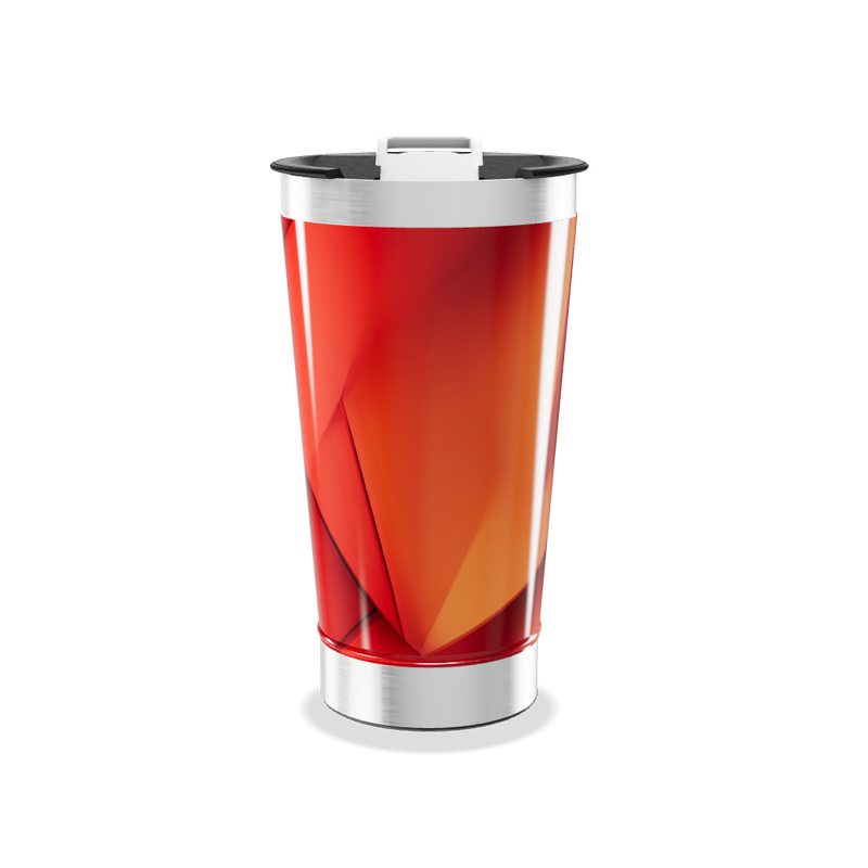 Copo Térmico - Vermelho Geométrico Aço