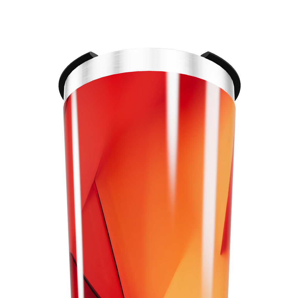 Copo Térmico - Vermelho Geométrico Aço