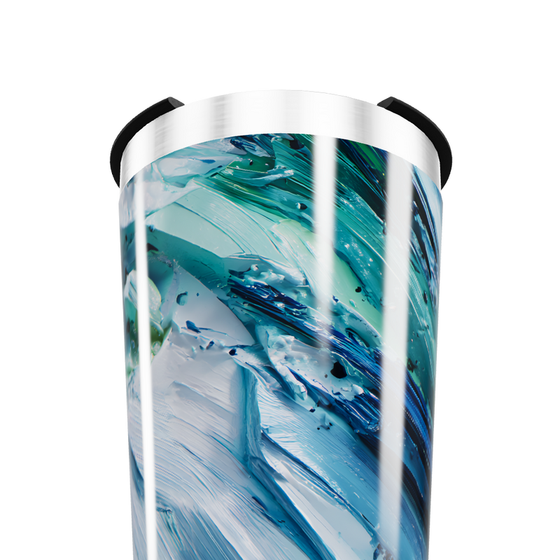 Copo Térmico - Estampa Abstrata Azul