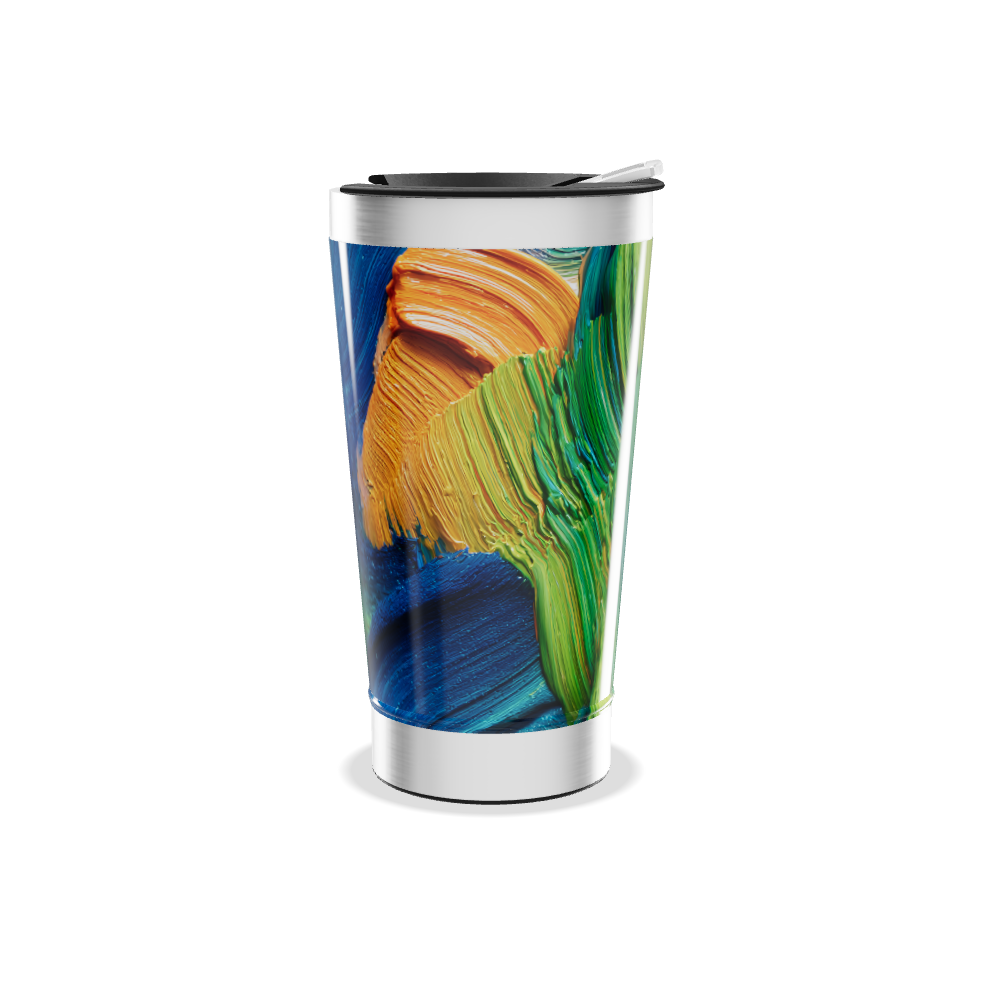 Copo Térmico - Estampa Colorida Abstrata