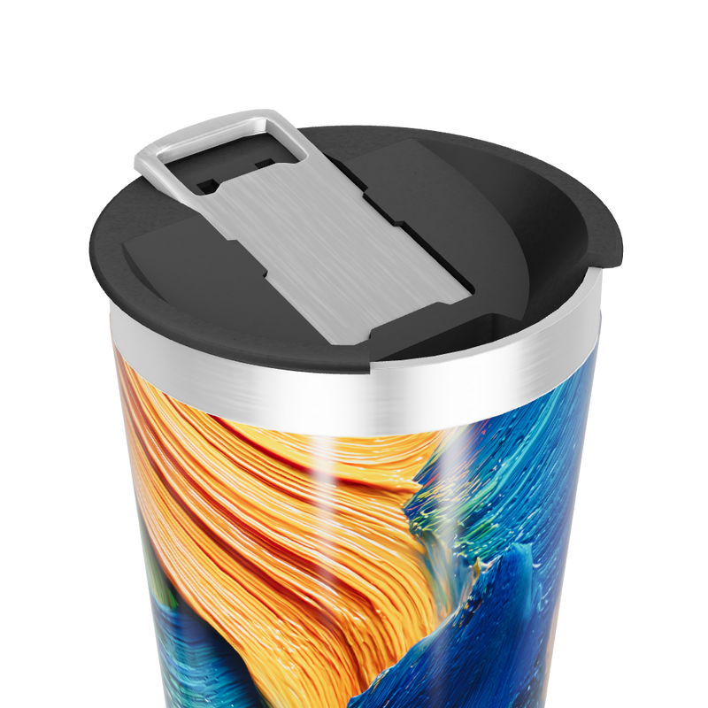 Copo Térmico - Estampa Colorida Abstrata