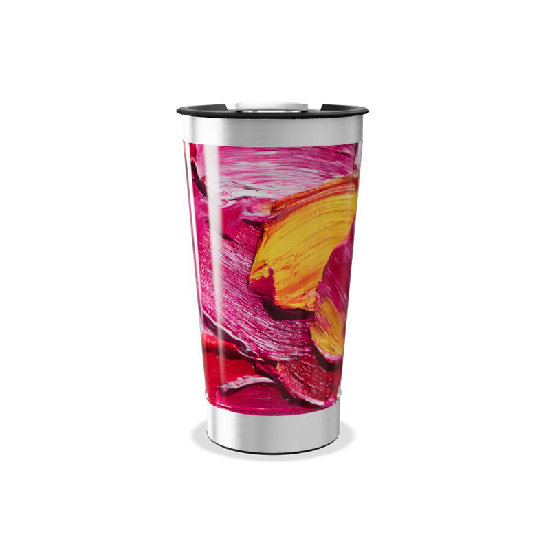 Copo Térmico - Abstrato Vermelho Inox