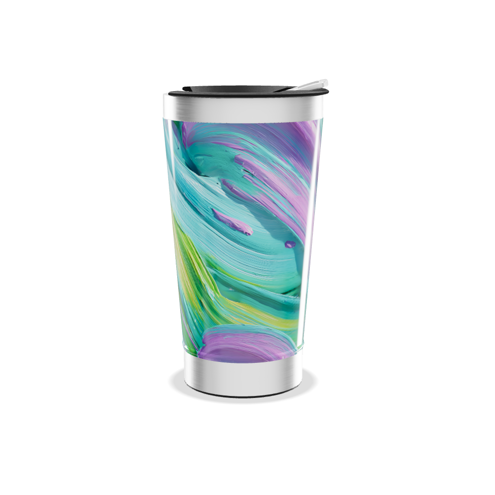 Copo Térmico - Estampa Pinceladas Coloridas