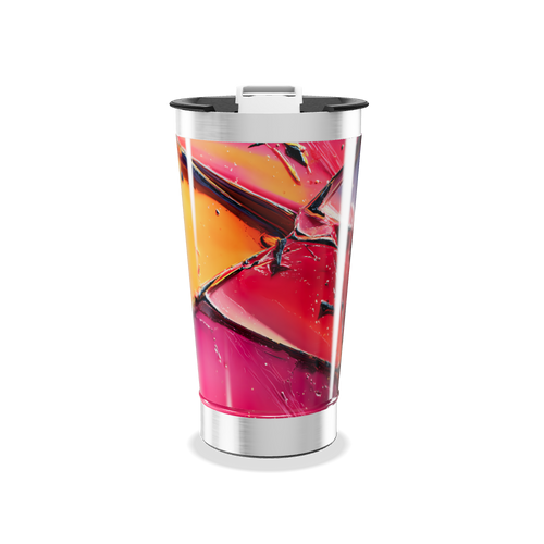 Copo Térmico - Estampa Abstrata Colorida