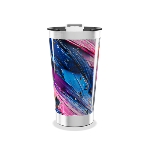 Copo Térmico - Estampa Abstrata Colorida