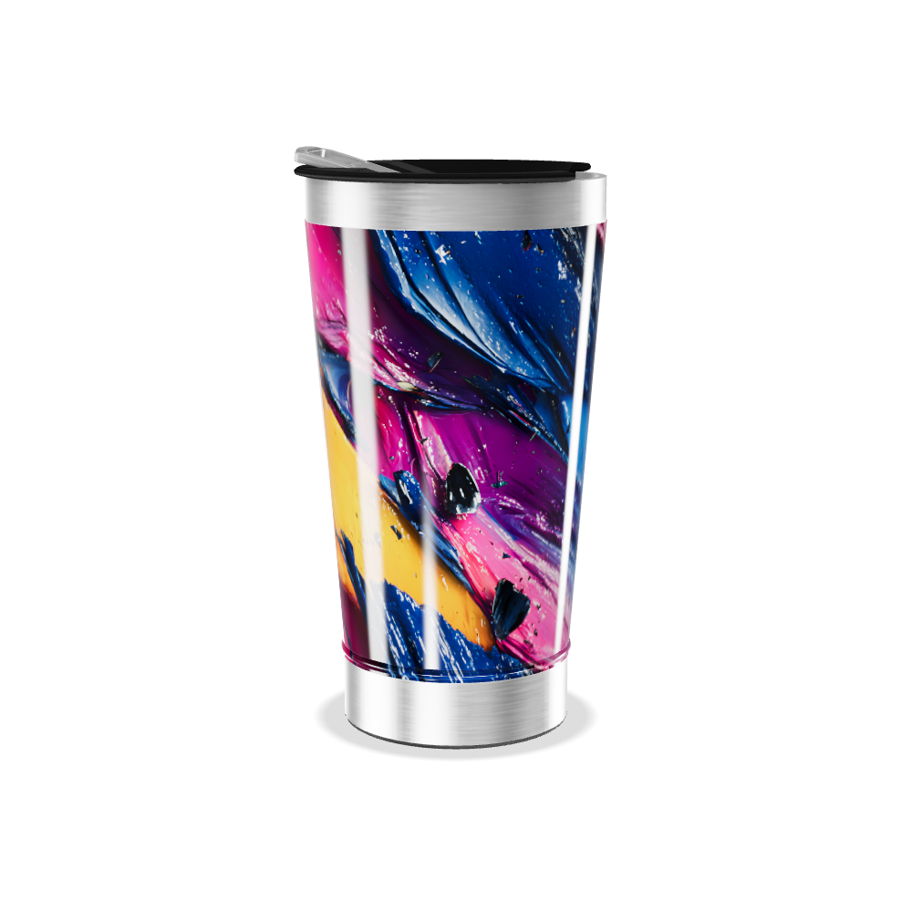 Copo Térmico - Estampa Abstrata Colorida