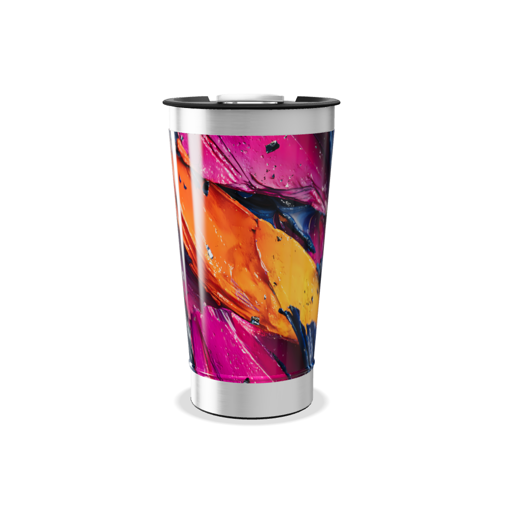 Copo Térmico - Estampa Abstrata Colorida