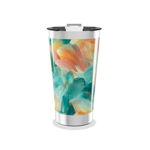 Copo Térmico - Estampa Artística Multicolorida