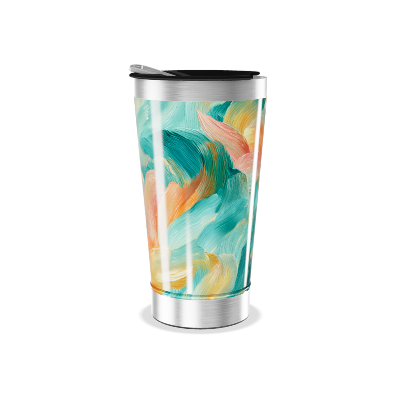 Copo Térmico - Estampa Artística Multicolorida