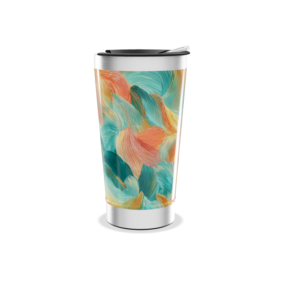 Copo Térmico - Estampa Artística Multicolorida