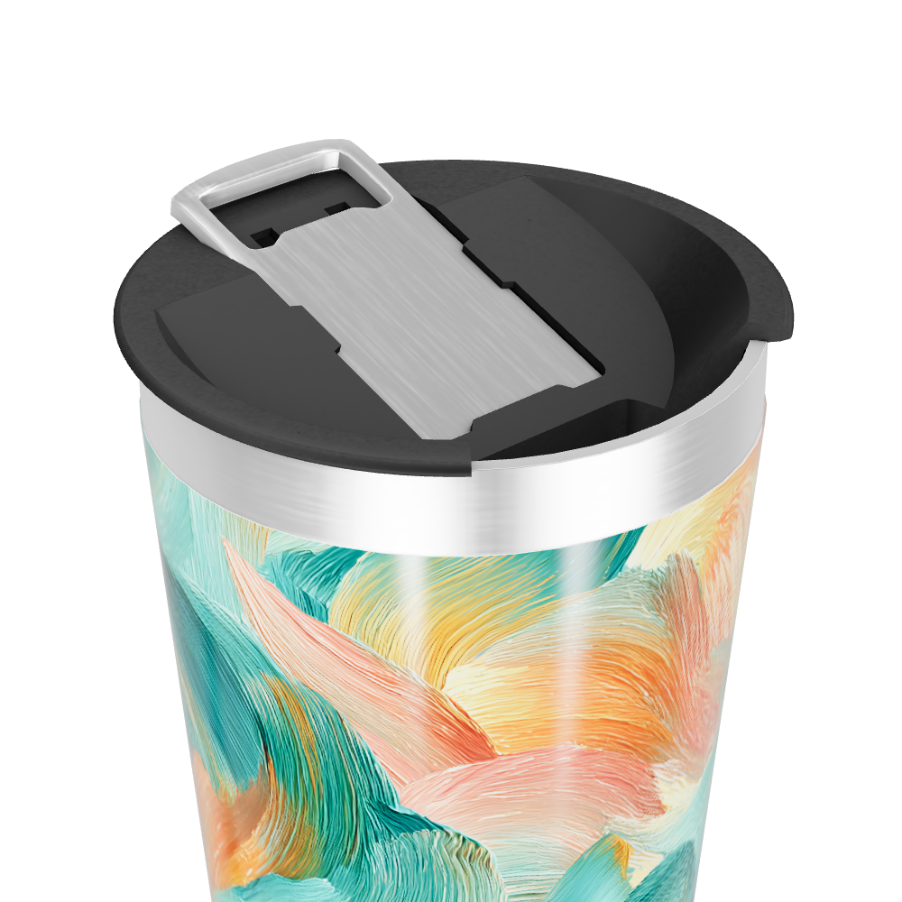 Copo Térmico - Estampa Artística Multicolorida