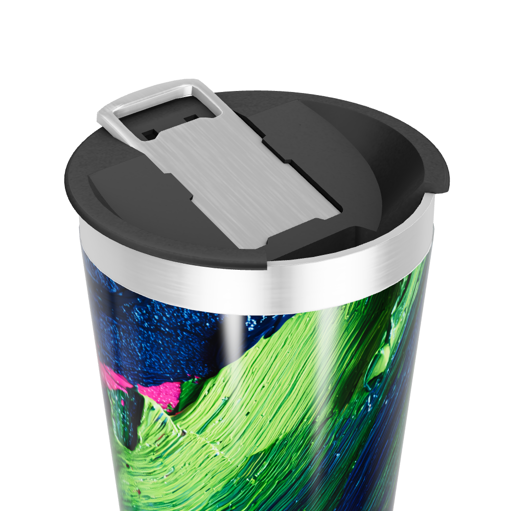 Copo Térmico - Estampa Azul Verde