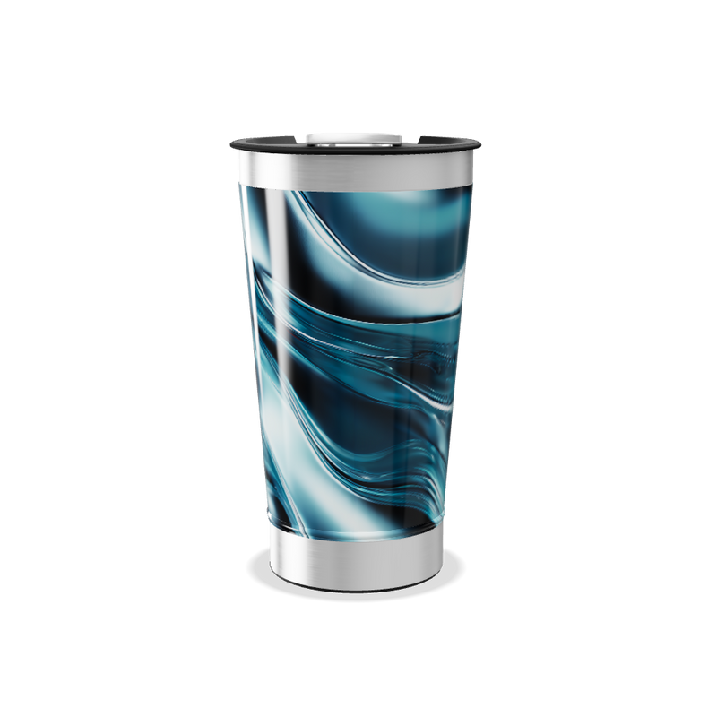Copo Térmico - Estampa Ondulada Azul